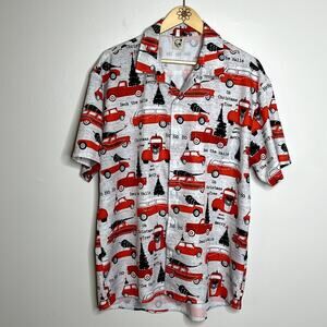 Hardaddy Red Truck Hauling Christmas Tree Short Sleeve Shirt